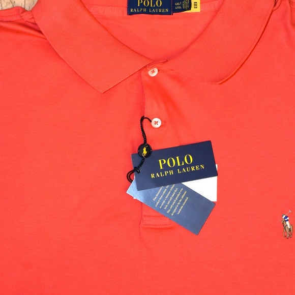 Polo Ralph Lauren Polo Shirt 4XLT Red NEW Short Sleeve Classic Fit Pony Logo - Picture 5 of 5